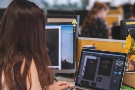 graphic design student worker